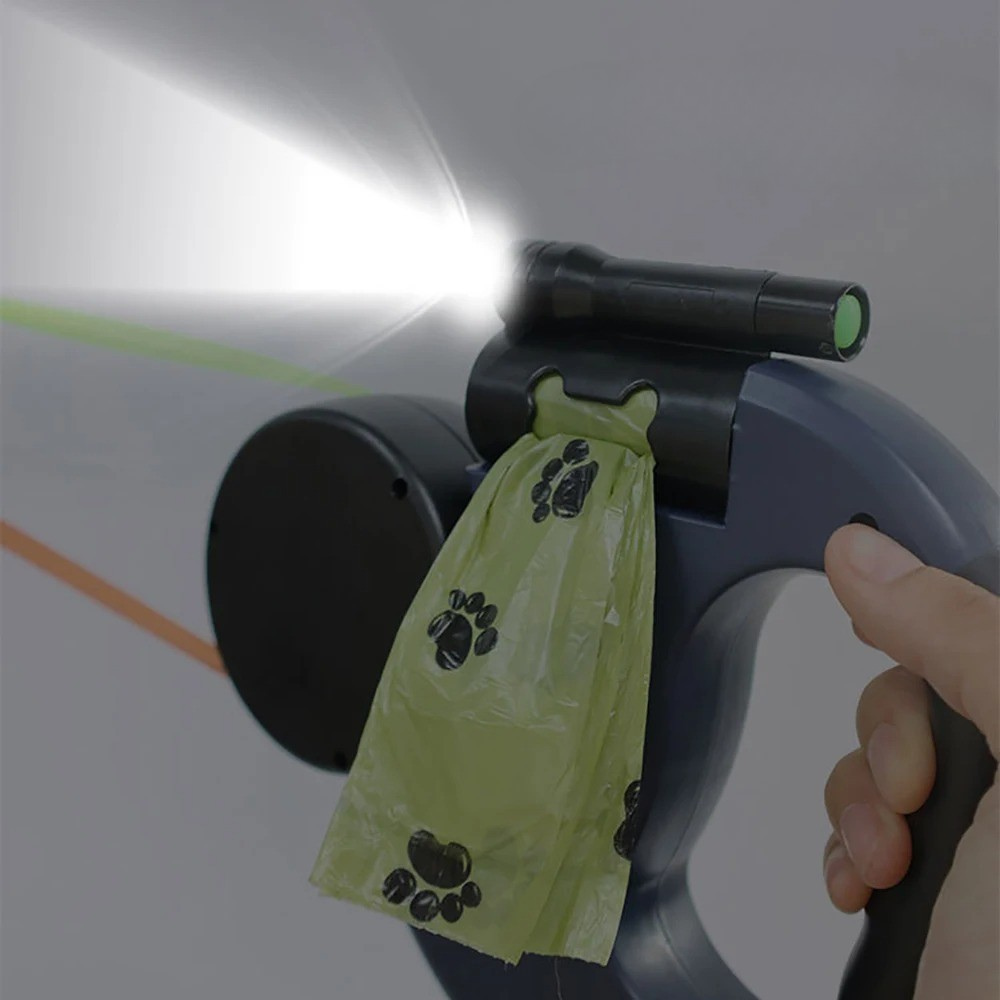 Retractable LED Double Control Dog Leash