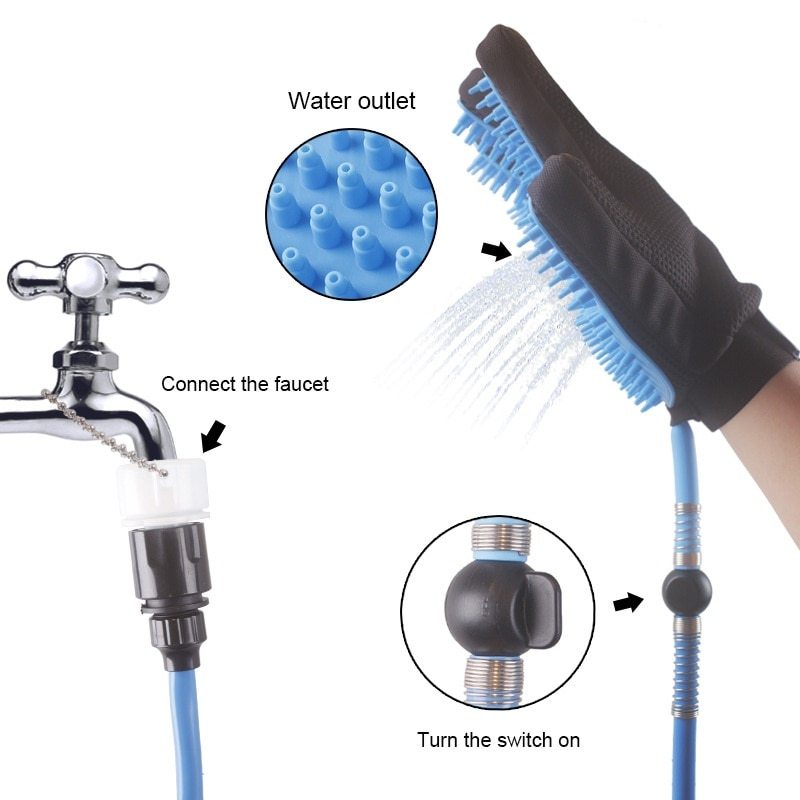 HANDHELD PET SHOWER SPRAYER EASY CLEANING AND COMFORT - BARKLYX