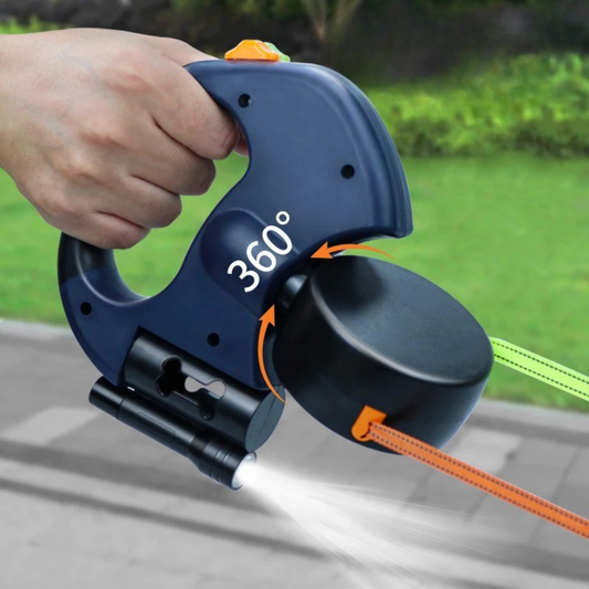 Retractable LED Double Control Dog Leash