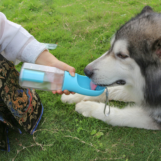 PORTABLE 3-IN-1 DOG WATER BOTTLE DRINK, FEED, AND CLEAN ON THE GO - BARKLYX