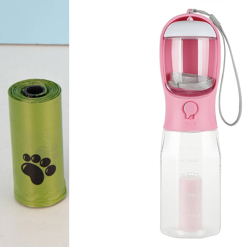 PORTABLE 3-IN-1 DOG WATER BOTTLE DRINK, FEED, AND CLEAN ON THE GO - BARKLYX